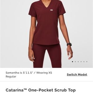 Figs Scrub Set - Burgandy